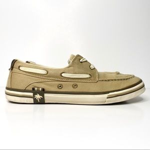 Men’s Margaritaville  Khaki Boat Shoes Size 11